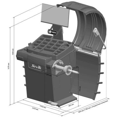 SIVIK STELLAR СБМП-60/3D Pro (УЗ, ТЛУ) Станок балансировочный