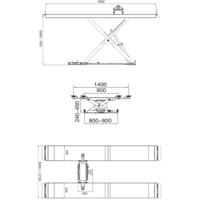 FLYING F6109 380V C Подъемник ножничный электрогидравлический, заглубляемый, с траверсой, 4 т купить по лучшей цене