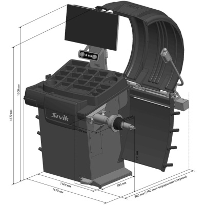 SIVIK STELLAR (p) LASER СБМП-60/3D Pro (УЗ, ЭМВ, БСИ) Станок балансировочный c диагностическими функциями